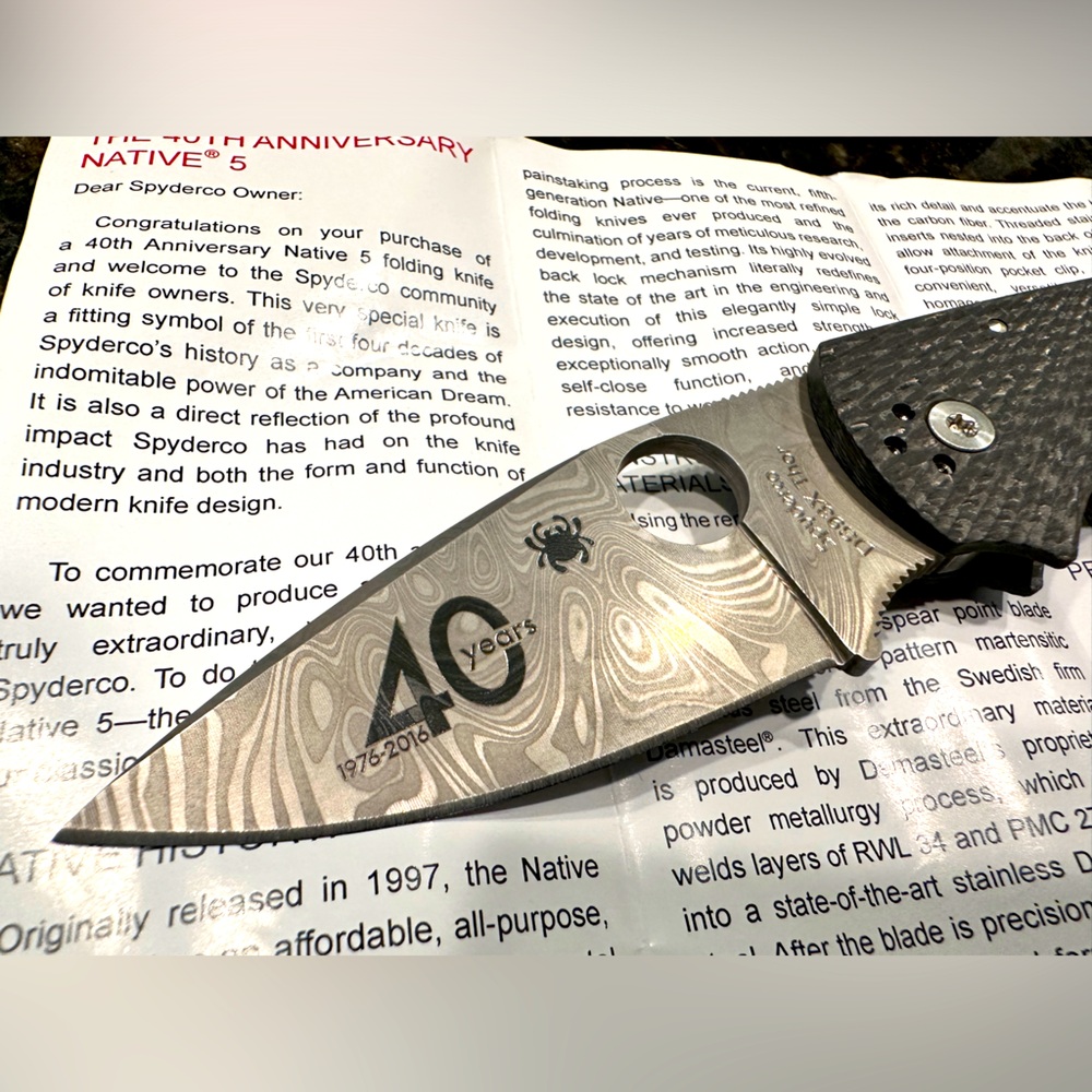 Spyderco native 5 40th year anniversary
